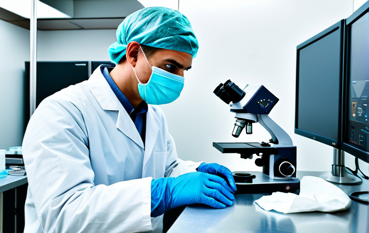 세포 배양 기술 - **

"A professional female scientist in a modern, well-equipped laboratory, fully clothed in a lab c...