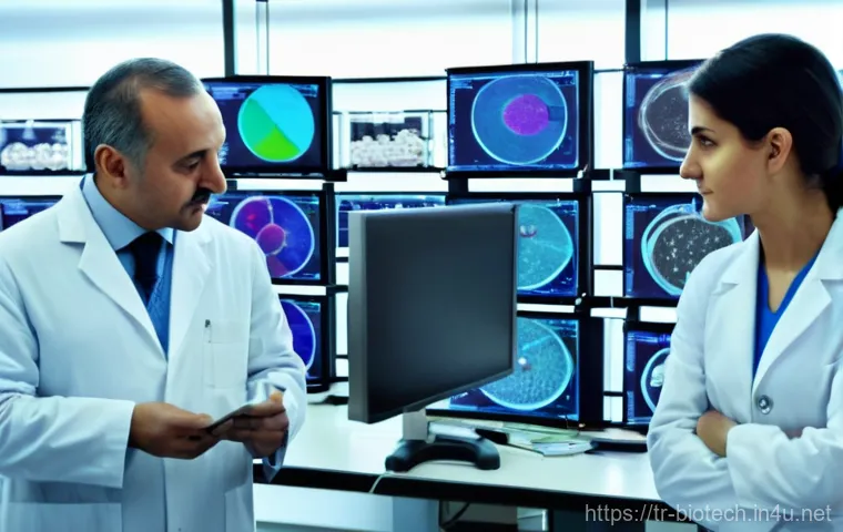 바이오테크 기업 IPO - **Prompt:** An inspiring visual representing personalized medicine and gene therapy. In the foregrou...