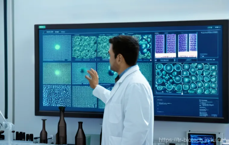 바이오 의약품 개발 동향 - **Prompt:** "A serene and brightly lit scene inside a futuristic, high-tech Turkish clinic. A kind, ...