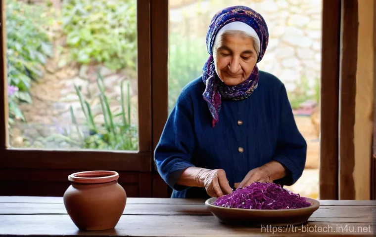 미생물 발효 기술 - **Prompt:** A warm, inviting traditional Turkish kitchen, bathed in soft, natural light filtering th...