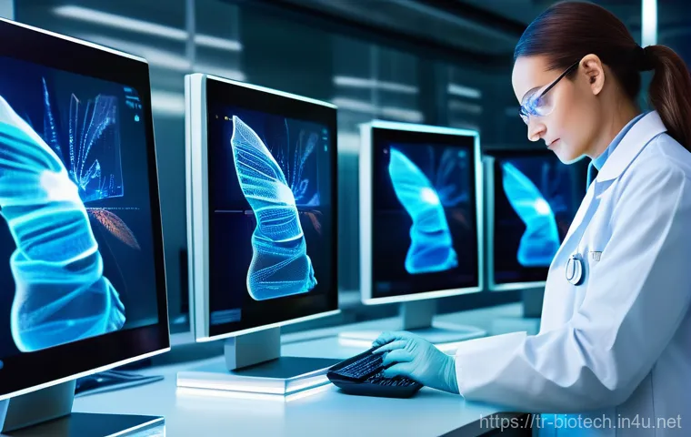 합성생물학 - **Prompt:** A vivid, high-resolution image of a futuristic medical laboratory, showcasing the advanc...